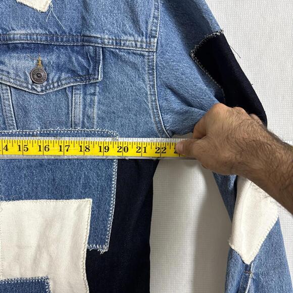 BDG Women's Size XS Oversized Patchwork Denim Trucker Jacket - Picture 7 of 8